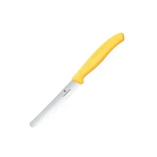 VICTORINOX Frühstücksmesser Swiss Classic silber, gelb glatt, 1 St.