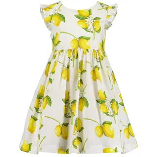 Sommerkleid BLUE SEVEN "Blue Seven Kleid", Mädchen, Gr. 104, 0001, weiß, 100% Baumwolle, normal, Rundhals, Kleider Sommerkleid