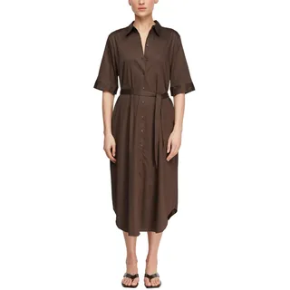 Comma Hemdkleid aus Baumwoll-Satin in Midilänge