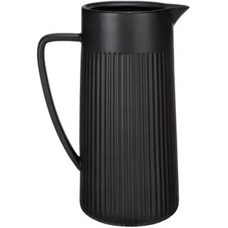 Schöner Wohnen Karaffe "REFIA", Keramik Krug, 1,25l mit eleganter Rifferlung,