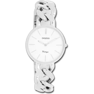 Oozoo Damen Armbanduhr Vintage Series Analog Metall silber UOC20355