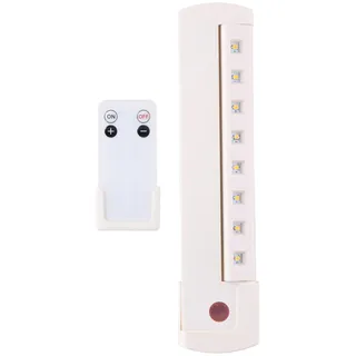 GRUNDIG Schrankbeleuchtung LED Kabellos - LED Schrankleuchte mit Batterien (exkl.) - Unterbauleuchte 23 x 5 x 2 cm - mit Fernbedienung - 180° Neigbar - Kunststoff - Weiß