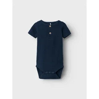 NAME IT Kurzarmbody »NBMKAB SS BODY NOOS« Baumwollmischung, Kurzarm, Knopf-Details, blau