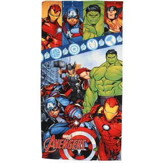 Disney Avengers-Handtuch, extrem saugfähig, ideal für Strand und Pool, dynamisches und farbenfrohes Design, Rot, Einheitsgröße