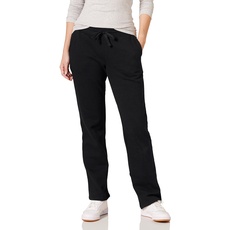 Amazon Essentials Damen Jogginghose aus Fleece mit geradem Bein (in großen Größen erhältlich), Schwarz, XL