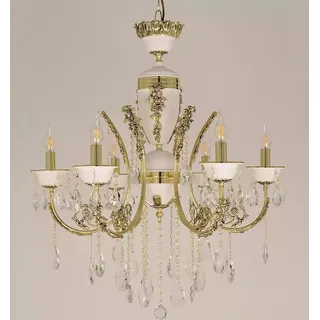 Luxus Kronleuchter Deckenlampe Luster Deckenleuchte Gold Kristall 60x100cm