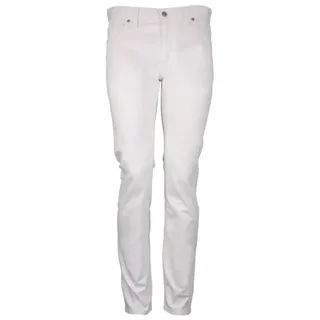 Alberto Herren Jeans Hose Pipe Regular Fit weiß uni 48171975 100