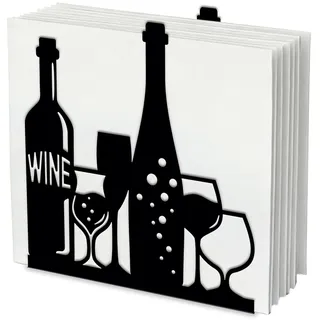 SUPERDANT Serviettenständer Rustikal Für Tische Wein Und Gläser Eisen Serviettenspender Freistehender Servietten Halter Tisch Taschentuchständer Serviettenhalter Für Tischdeko Küchenrestaurants