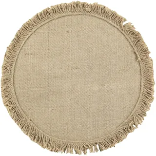 Douceur d'Intérieur Tischset (Durchmesser 38 cm) Frangyss, Jute, Fransen