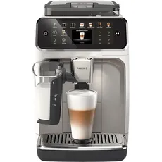 Philips EP5543/90 Series 5000 Latte Go Kaffeevollautomat (Weiß/Chrome, Keramikmahlwerk, 15 bar, externer Milchbehälter)