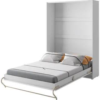 Furniture24 Schrankbett Concept PRO Vertikal, Wandklappbett, Bettschrank, Wandbett, Schrank mit integriertem Klappbett, Funktionsbett 120 x 200 cm, Weiß, Vertikal - Weiß