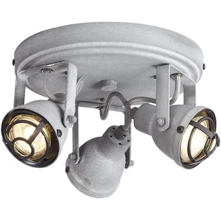 Bente LED Spotrondell 3flg grau Beton