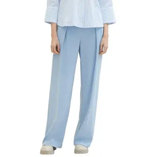 Tom Tailor Bundfaltenhose Lea Wide Leg mit weitem Bein blau 32