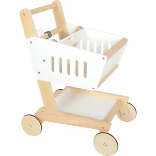 small foot Einkaufswagen aus Holz „Fresh“, Stabiler Spiel-Einkaufswagen mit Kindersitz, für Kaufladen und Kinderküche, für Kinder ab 2 Jahren, 12836