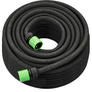 Relaxdays Tropfschlauch 50 m schwarz