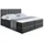 Boxspringbett mit H4 und 140 x 200 cm Schwarz mit und mit Schwarz