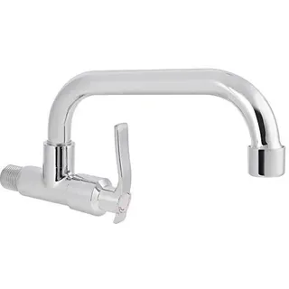 G1/2in Küchenarmatur Wandmontage Einzelne Kaltwasserhahn Wasserhahn Heimgebrauch Zubehör(Type B 20cm)