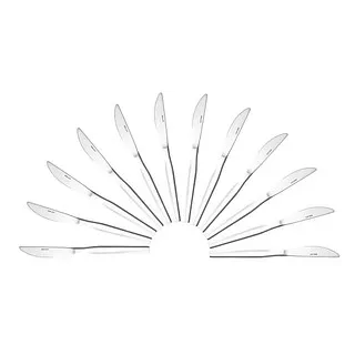solex® Messer Skai silber, 12 St.