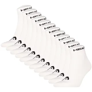 Sneakersocken HEAD "Socken Elements All Sport Quarter 12P 12er Pack", Damen, Gr. 43-46, braun (weiß), Obermaterial: 73% Baumwolle CO. 23% Polyester PES. 2% Polyamid PA. 2% Elasthan EL., Socken Sneakersocken