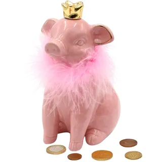 Dekohelden24 Schwein Sparschwein 10 cm
