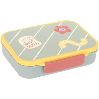 LÄSSIG Bento Lunchbox Happy Trails Flower blaugrau