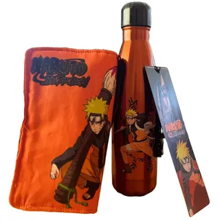 Homadict Naruto Thermosflasche + Manga-Schutz, dekorative Box, im Manga-Stil, offizielles Lizenzprodukt