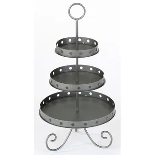 Christmas Goods by Inge Dekoetagere »Weihnachtsdeko mit 3 Etagen, Höhe 55 cm« Etagere aus Metall, grau