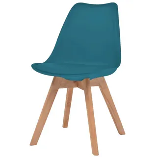 vidaXL Esszimmerstühle 6 Stk. Türkis Kunststoff - Türkis