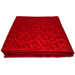 Giovanni Dolcinotti MADE IN ITALY Tischdecke Jacquard Damast 140 x 280 cm Rot