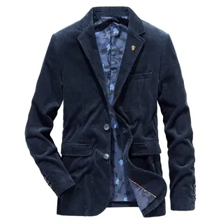 Sawmew Herren Cord Sakko Slim Fit Männer Blazer Herren Sportlich Sakko Herren Blazer Anzugjacke Sakko Anzugjacke