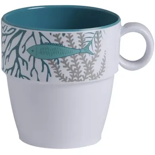 Kaffee- Becher Tasse, Kaffeepot, Mug, Melamin, Coastal - Serie einzeln