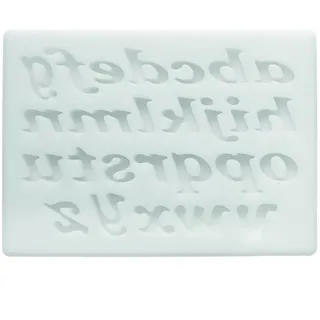 Silikomart |Silikonform, Alphabet Cursive Form, Maße 7 x 6 mm, Made in Italy