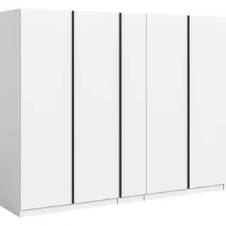 xonox.home Oakland Kleiderschrank 5-türig (B/H/T: 230x183x53 cm) weiß - Weiß