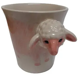 Tier/Schaf/Schäfchen Tasse 3d/Becher mit Tiermotiv/Schaf/Schäfchen Geschenk/Figur Tierliebhaber/Tierfreund