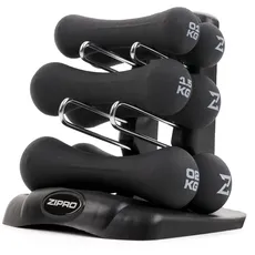 Zipro Hanteln, rutschfestes Kurzhanteln 6er Set, Neopren Dumbbell Set, Gewichte 2 x 1,0kg, 2 x 1,5kg, 2 x 2,0kg, Home Gym, Krafttraining zuhause