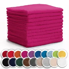 NatureMark 10er Pack Waschlappen | 100% Baumwolle | Frottier Seiflappen | Größe 30 x 30 cm | Frottee Seiftücher im 10er Pack Farbe: Pink