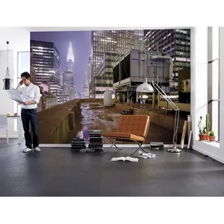 Fototapete KOMAR "Papier Fototapete - On Top - Größe 368 x 254 cm", blau,lila, B:3,68m H:254m, Papier, Tapeten, Fototapete