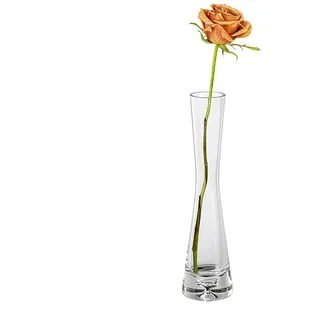 Handgefertigte Glasvase mit einer Knospe, transparent, Zylindervasen, schmaler Hals, dekorative Glasflaschen für Blumen, Tafelaufsätze, Hochzeit, Party, Zuhause, Büro, Dekoration, 25 cm