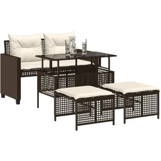 VidaXL 368135, Cremefarben, Rattan, Stahl, 110 kg, Erwachsene & Kinder, 500 mm, 500 mm - Beige