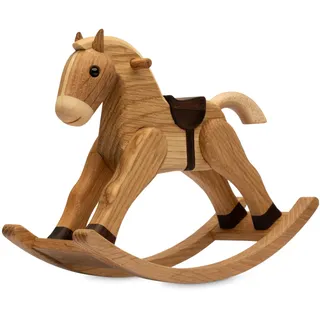 Spring Copenhagen The Rocking Horse - Charmantes kleines Schaukelpferd | Holzfigur | 7 x 19 x 14 cm | Kinderzimmer-Dekoration | Holz (FSC-Eiche) | Designer Kollektion | Design von Chresten Sommer