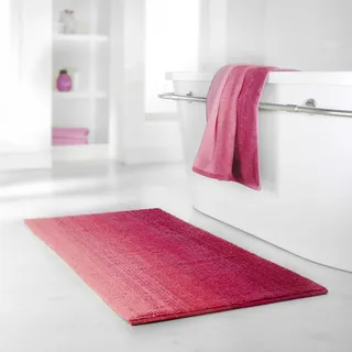 Badematte DYCKHOFF "Colori 09285" Gr. 1, pink, H:14mm, Bio-Baumwolle, Badematten, Badematte