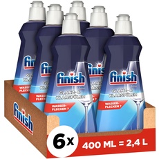 Finish Glanz- und Klarspüler – Für strahlendes und trockeneres Geschirr ohne Wasserflecken – Megapack mit 6 x 400 ml