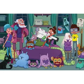 Schmidt Spiele Schmidt 56477 - Monster Loving Maniacs: Bo als Monsterjäger (Mit Glow in the Dark-Effekt), Kinderpuzzle, 150 Teile