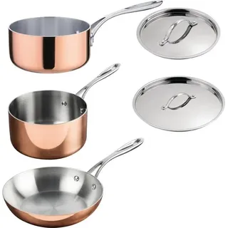 Vogue Cook Like A Pro 3-teiliges Tri-Wall-Kupfer-Kochgeschirr-Set
