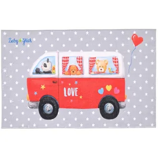 Kinderteppich , Multicolor , Textil , Auto , rechteckig , 100x160 cm , Oeko-Tex® Standard 100 , für Fußbodenheizung geeignet, pflegeleicht , Teppiche und Böden, Teppiche, Kinderteppiche