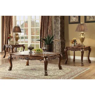 Klassischer Tisch Couchtisch Barock Beistelltisch Sofa Design Wohnzimmer Holz - Braun