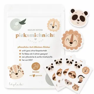 pieksmichnicht Pflanzliche Anti-Mücken-Sticker Wildlife Edition Pflaster 24 St