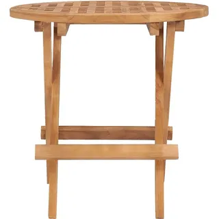vidaXL Klappbarer Gartentisch 50x50x50 cm Teak Massivholz - Braun