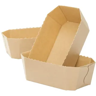 Decora 0320154 30 PCS BROT PAPIER-BACKFORM 15,3 X 8,8 X H 6 CM, Braun