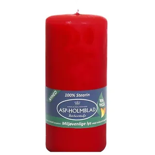 Asp-Holmblad Umweltfreundliche Stumpenkerze Dunkelrot